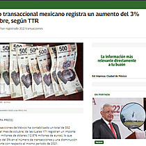 El mercado transaccional mexicano registra un aumento del 3% hasta octubre, segn TTR